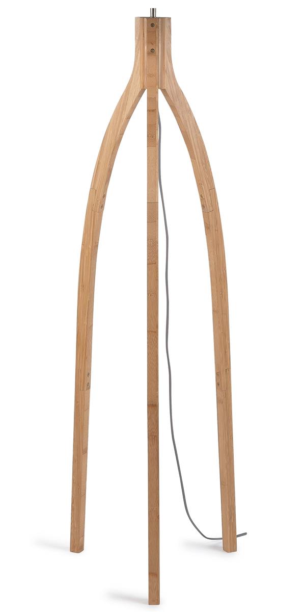 GOOD&MOJO I Stehleuchte I JAVA I Farbe: Natur/Schwarz I Schirm: Ø50 x 22