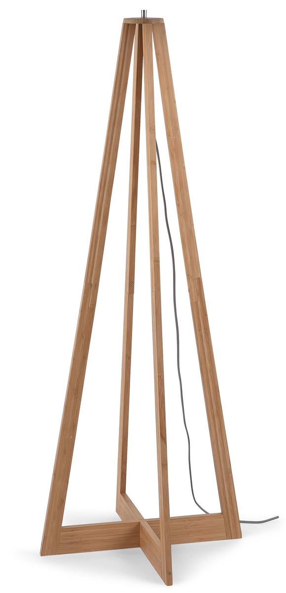 GOOD&MOJO I Stehleuchte I JAVA I Farbe: Natur/Schwarz I Schirm: Ø50 x 22