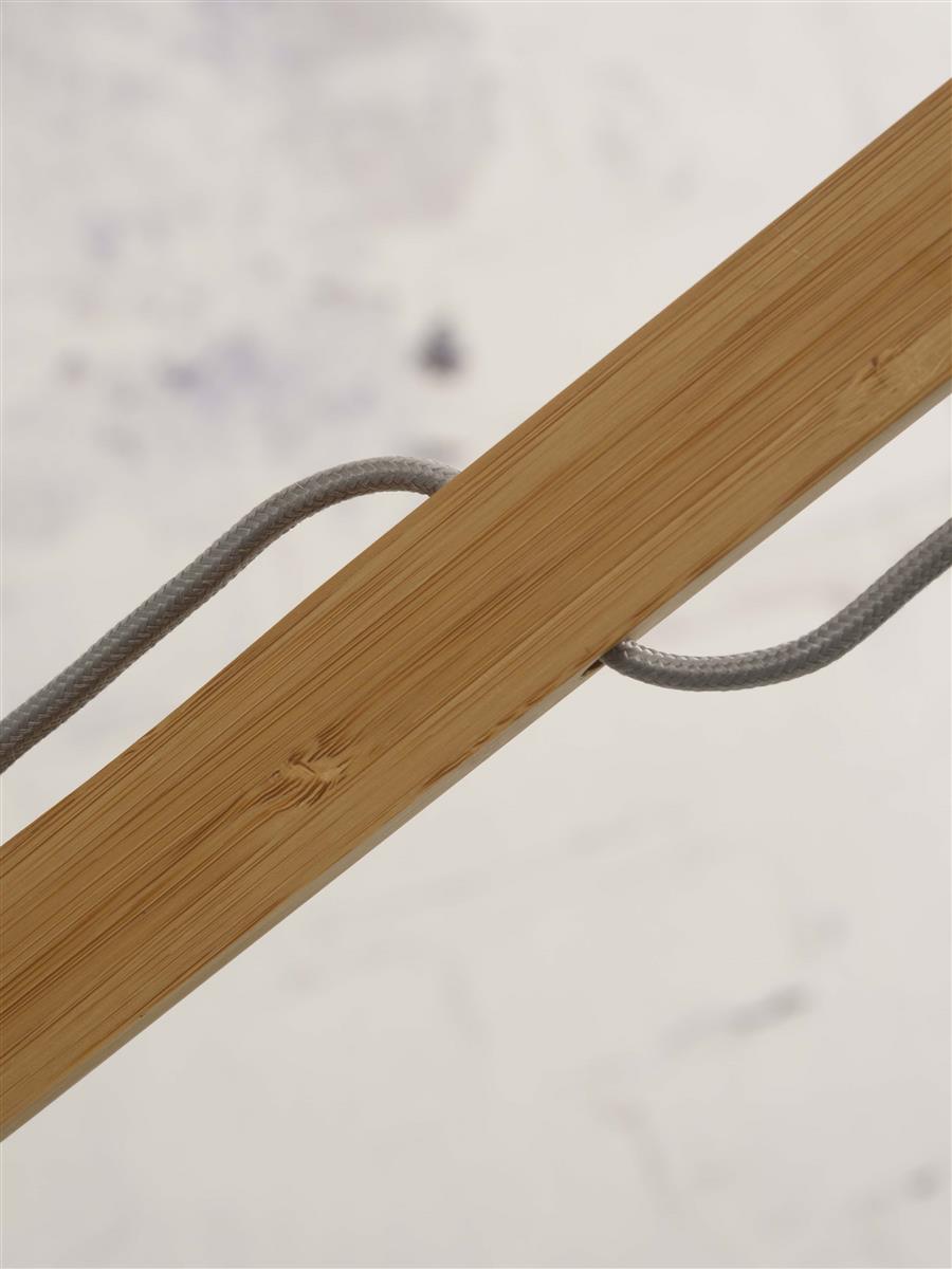 GOOD&MOJO I Stehleuchte I JAVA I Farbe: Natur/Schwarz I Schirm: Ø50 x 22