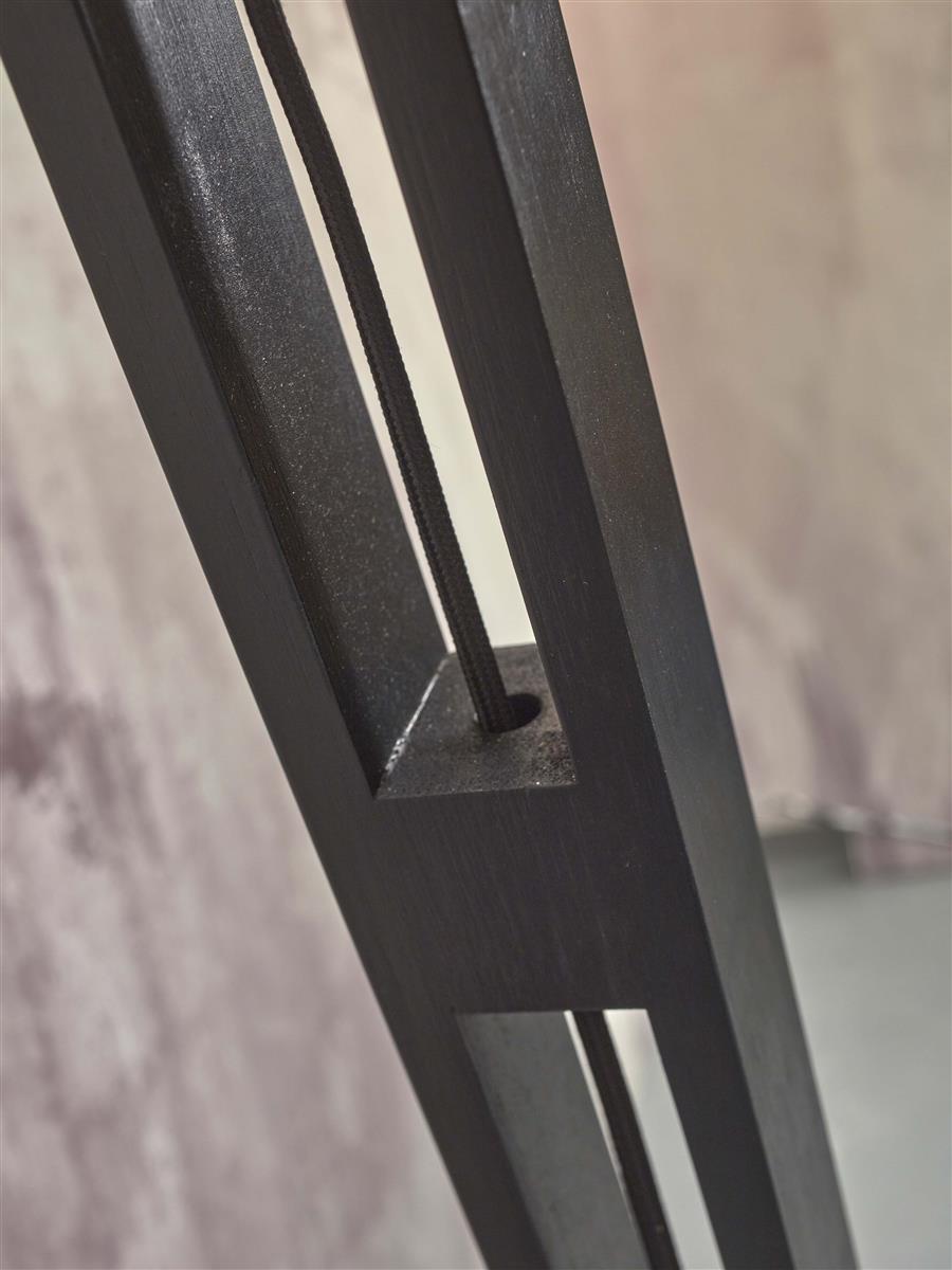 GOOD&MOJO I Stehleuchte I JAVA I Farbe: Natur/Schwarz I Schirm: Ø50 x 22