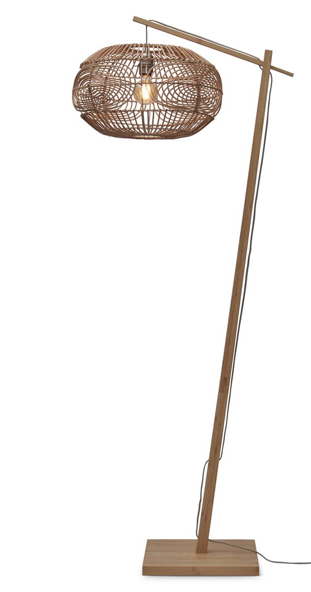 GOOD&MOJO I Stehleuchte I MADEIRA I Farbe: Natur I Schirm: Ø48 x 30