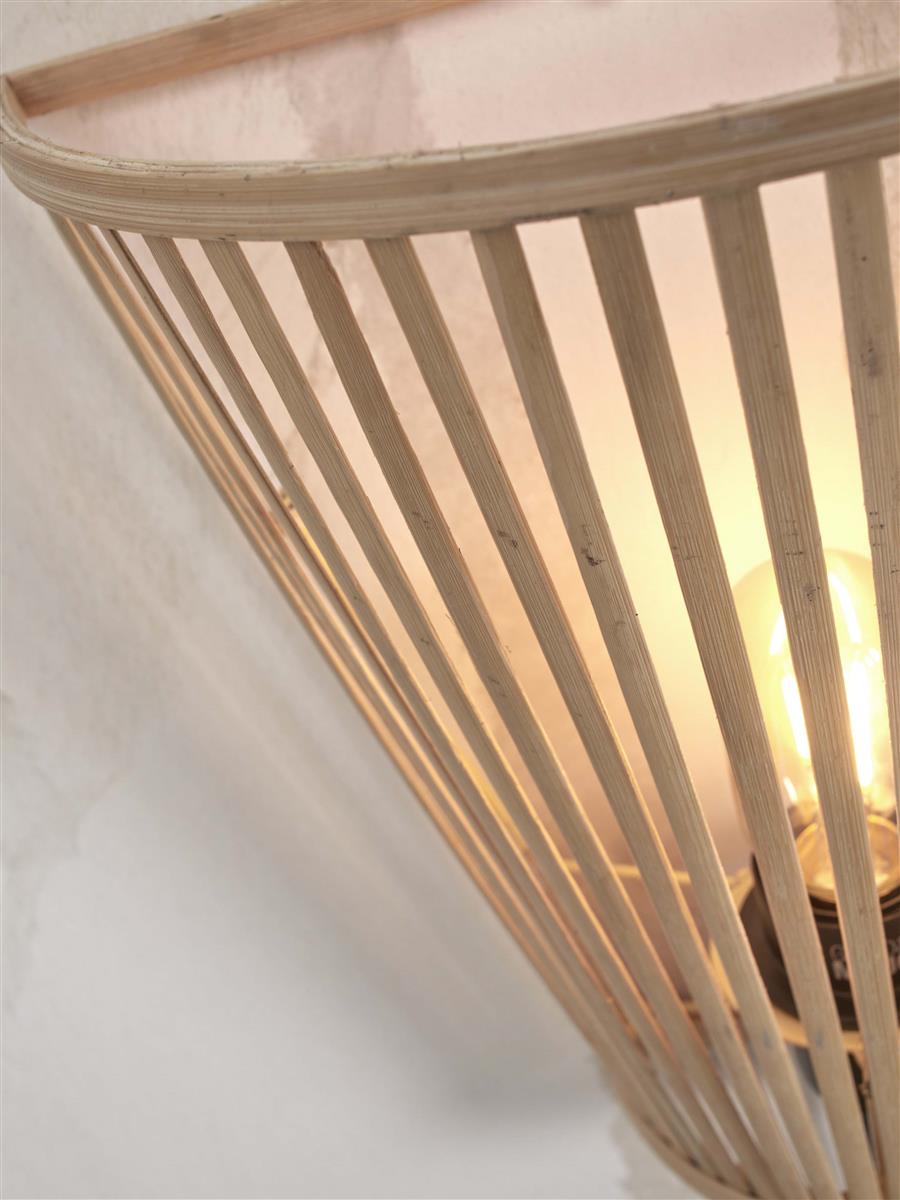 GOOD&MOJO I Wandleuchte I MERAPI I Farbe: Natur I Schirm: Ø30 x 30