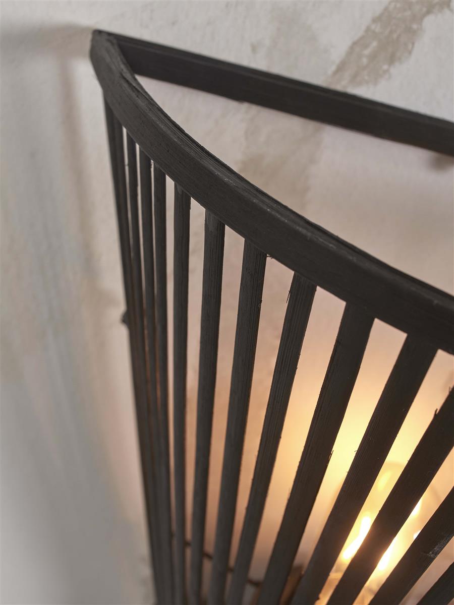 GOOD&MOJO I Wandleuchte I MERAPI I Farbe: Schwarz I Schirm: Ø30 x 30