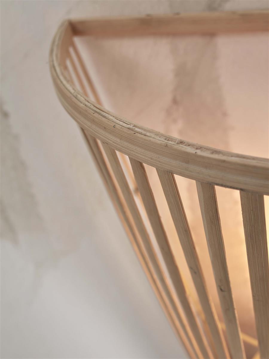 GOOD&MOJO I Wandleuchte I MERAPI I Farbe: Natur I Schirm: Ø30 x 30