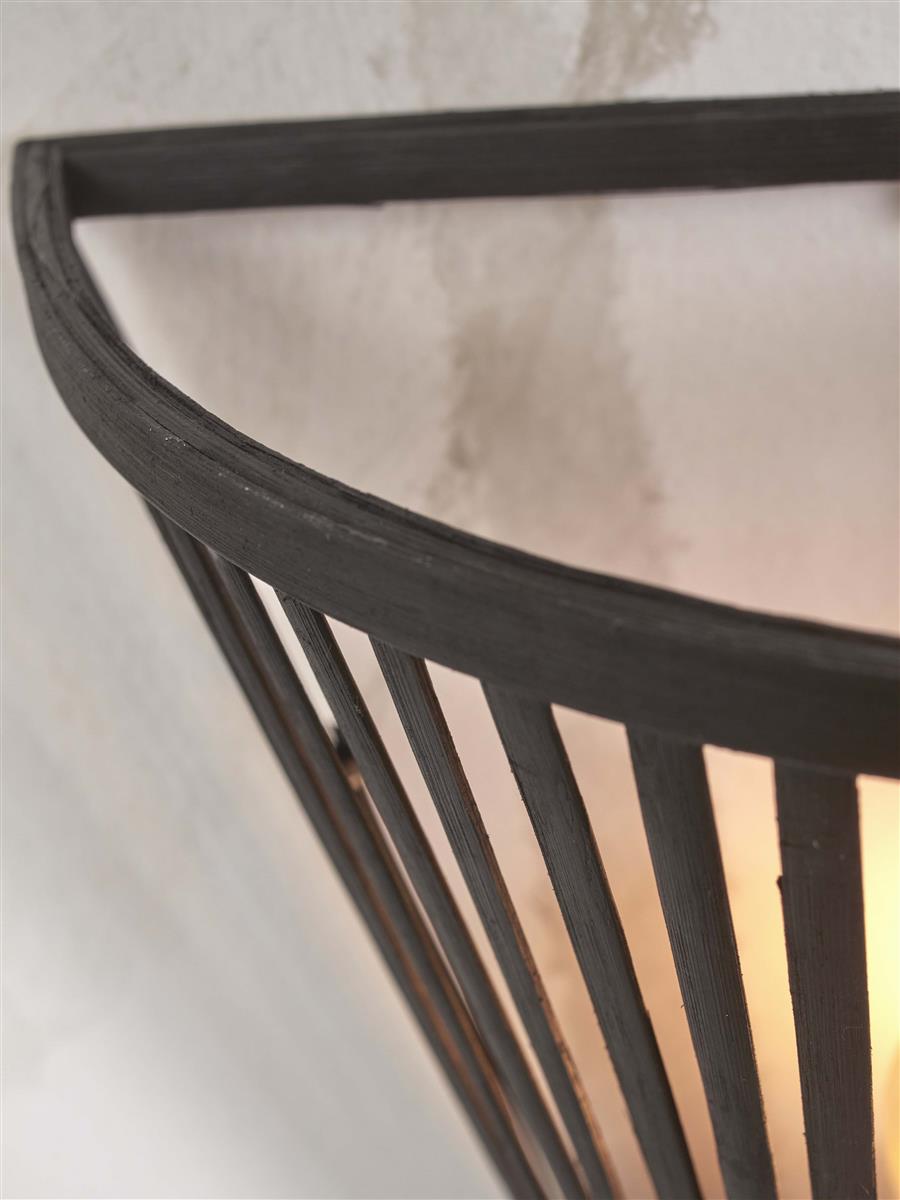 GOOD&MOJO I Wandleuchte I MERAPI I Farbe: Schwarz I Schirm: Ø30 x 30