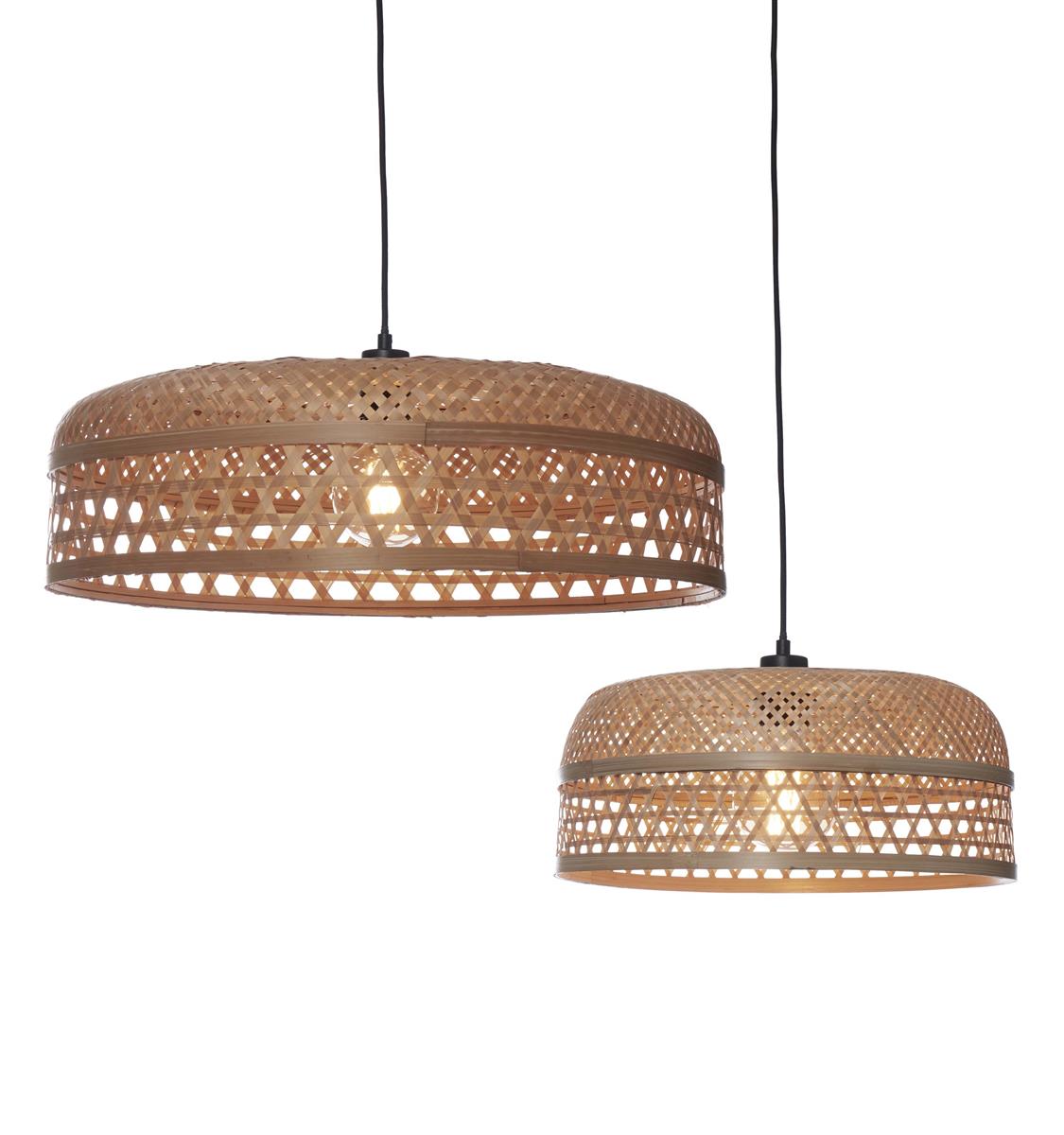 GOOD&MOJO I Hängeleuchte I UBUD I Farbe: Natur I Schirm: Ø60 x 18
