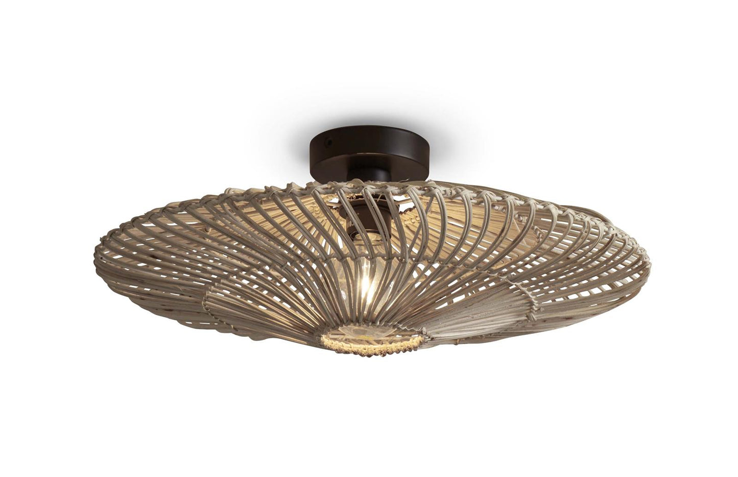 GOOD&MOJO I Deckenleuchte I ZANZIBAR I Farbe: Weiß I Schirm: Ø55 x 14