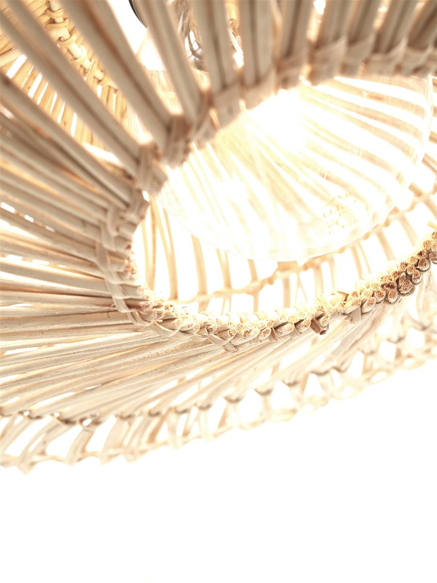 GOOD&MOJO I Deckenleuchte I ZANZIBAR I Farbe: Weiß I Schirm: Ø40 x 12