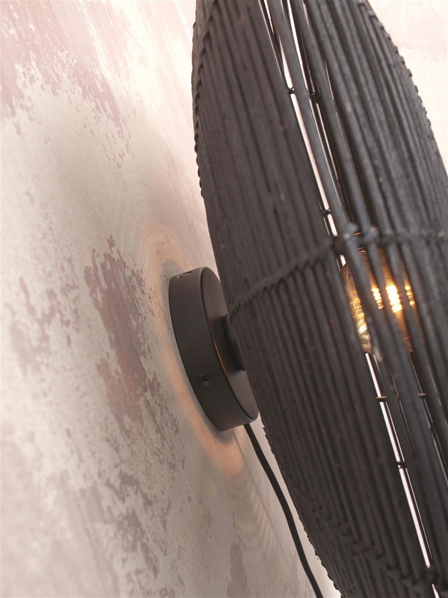 GOOD&MOJO I Wandleuchte I TANAMI I Farbe: Schwarz I Schirm: Ø40 x 10