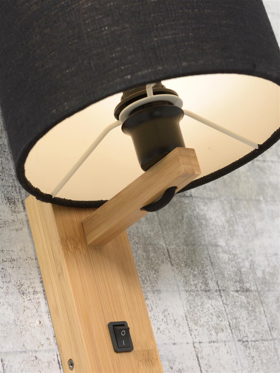 Good&Mojo I Wandleuchte I ANDES I Farbe: blaues Denim  I Schirm: Ø18 x 15