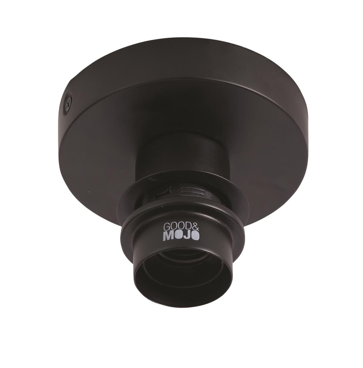 Good&Mojo I Deckenleuchte I BROMO I Farbe: Natur/Schwarz I Schirm: Ø60 x 18