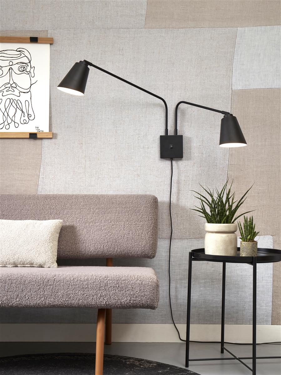 it's about RoMi I Wandleuchte I BREMEN I Farbe: Schwarz I Schirm: Ø14 x 17