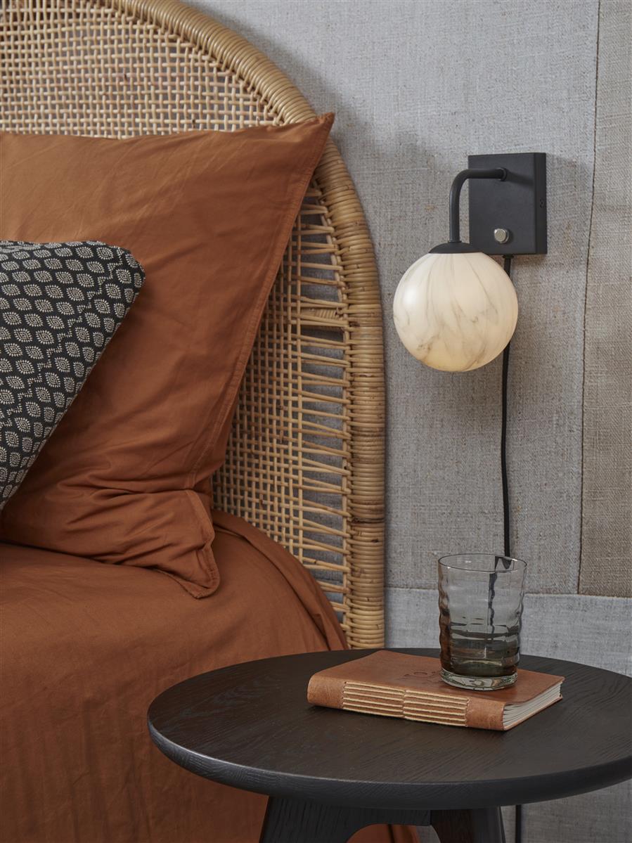 it's about RoMi I Wandleuchte I CARRARA I Farbe: Gold/getöntes Glas I Schirm: Ø12