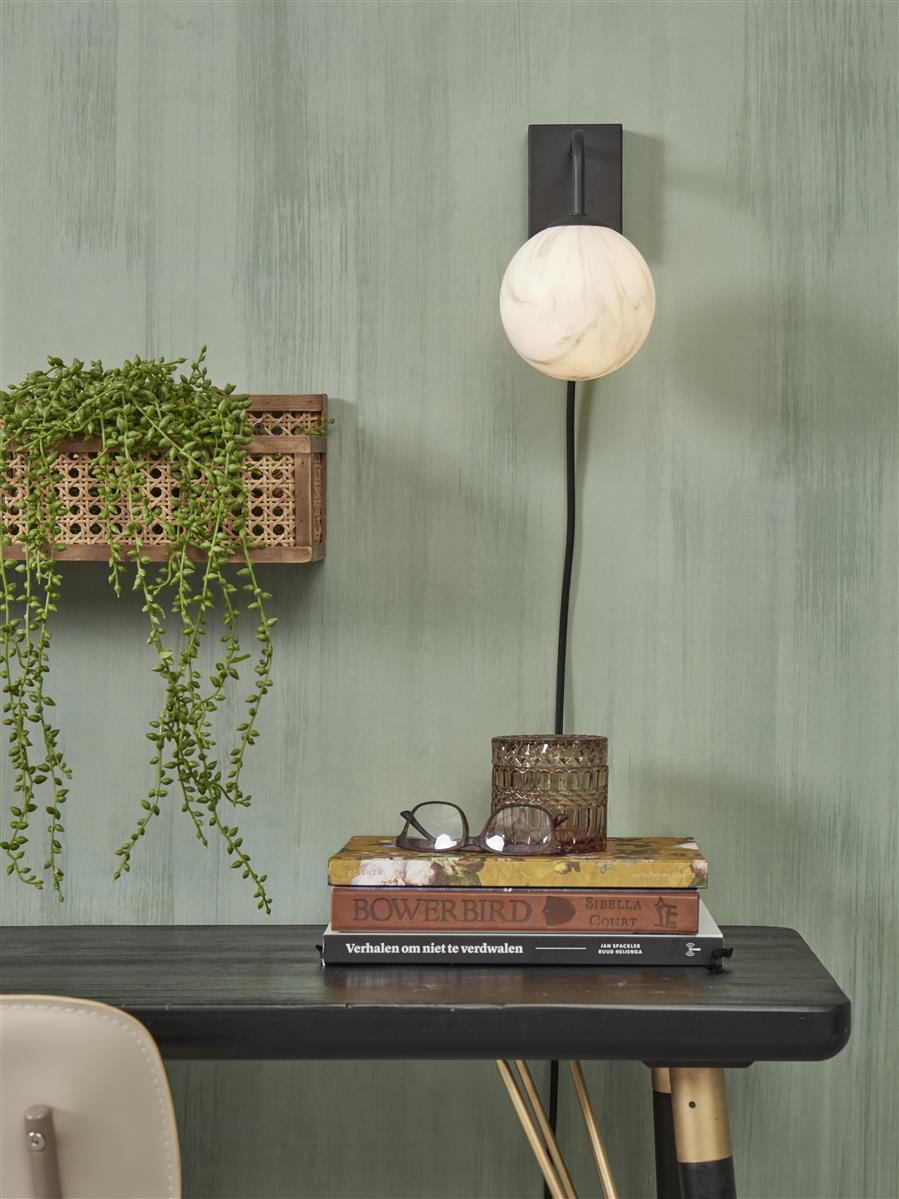 it's about RoMi I Wandleuchte I CARRARA I Farbe: Gold/getöntes Glas I Schirm: Ø12