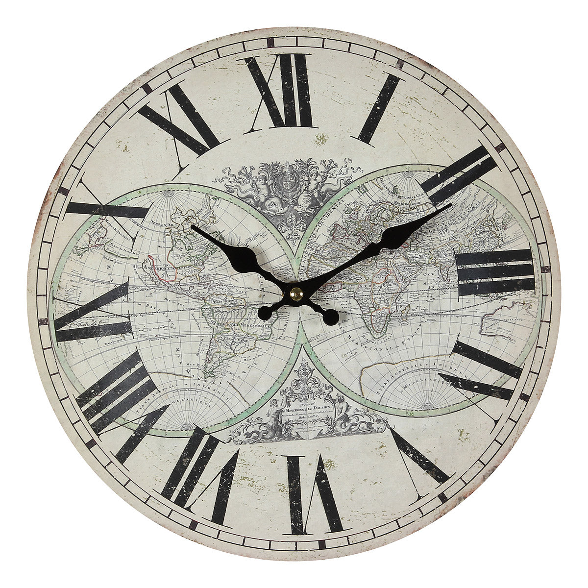 Landkarte Wanduhr 28cm