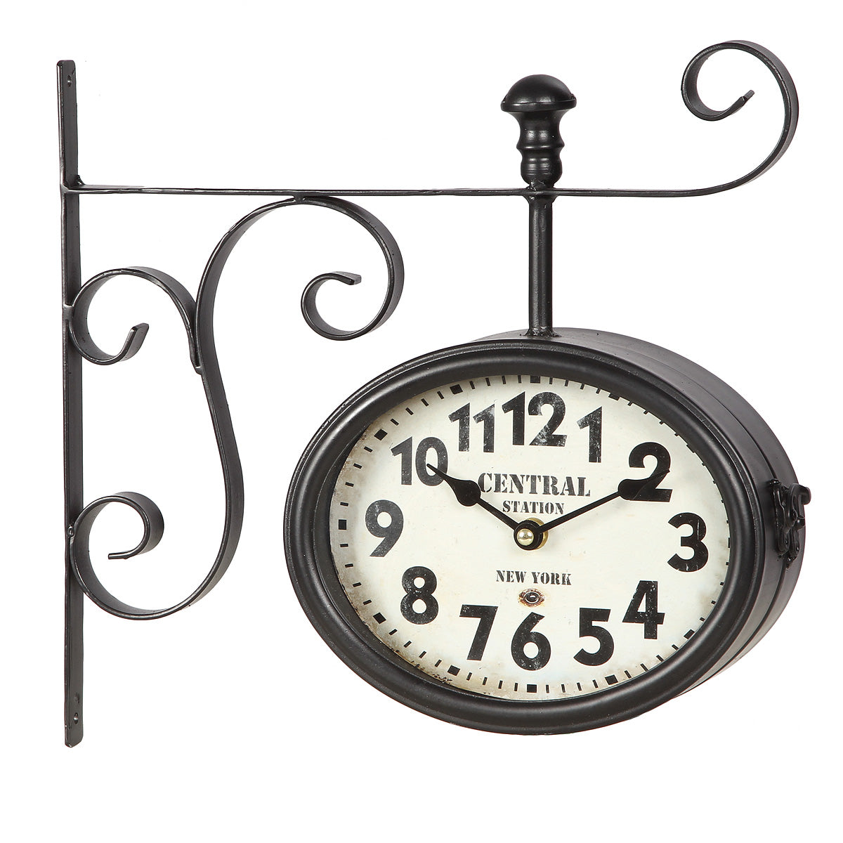 Bahnhofsuhr aus Metall I 33cm