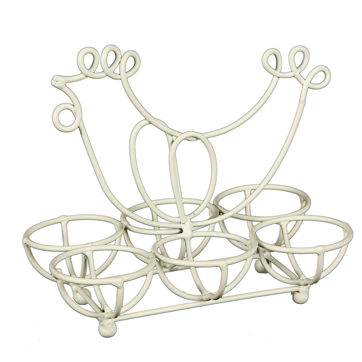 Eihalterung aus Eisen I antikweiss