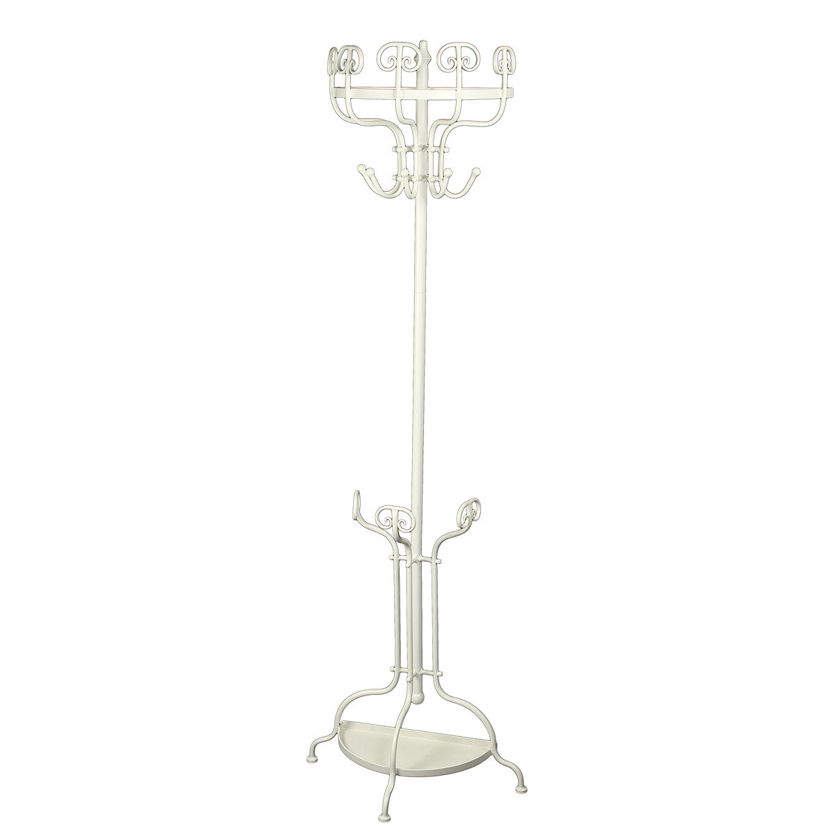 Garderobeständer I halbrund antikweiss 1