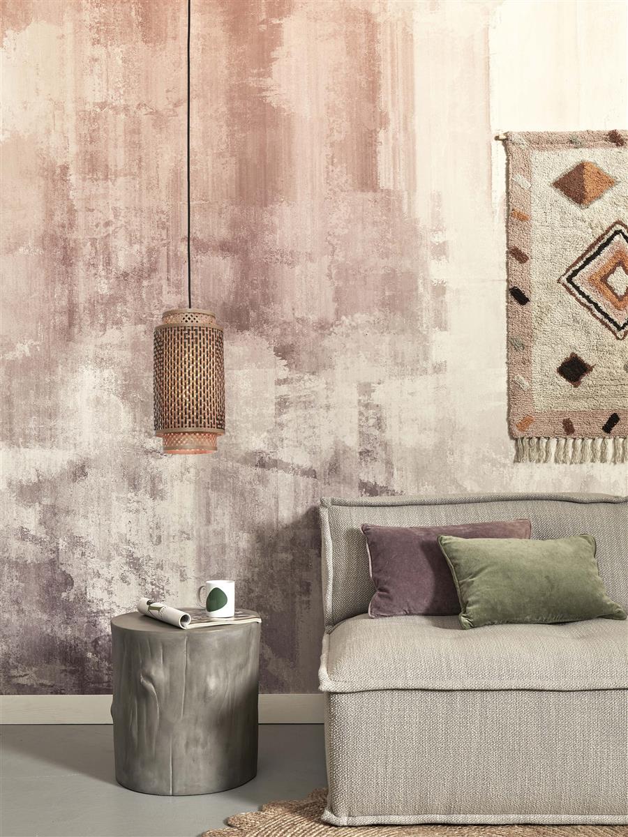 GOOD&MOJO I Hängeleuchte I BHUTAN I Farbe: Natur/Schwarz I Schirm: Ø18 x 35