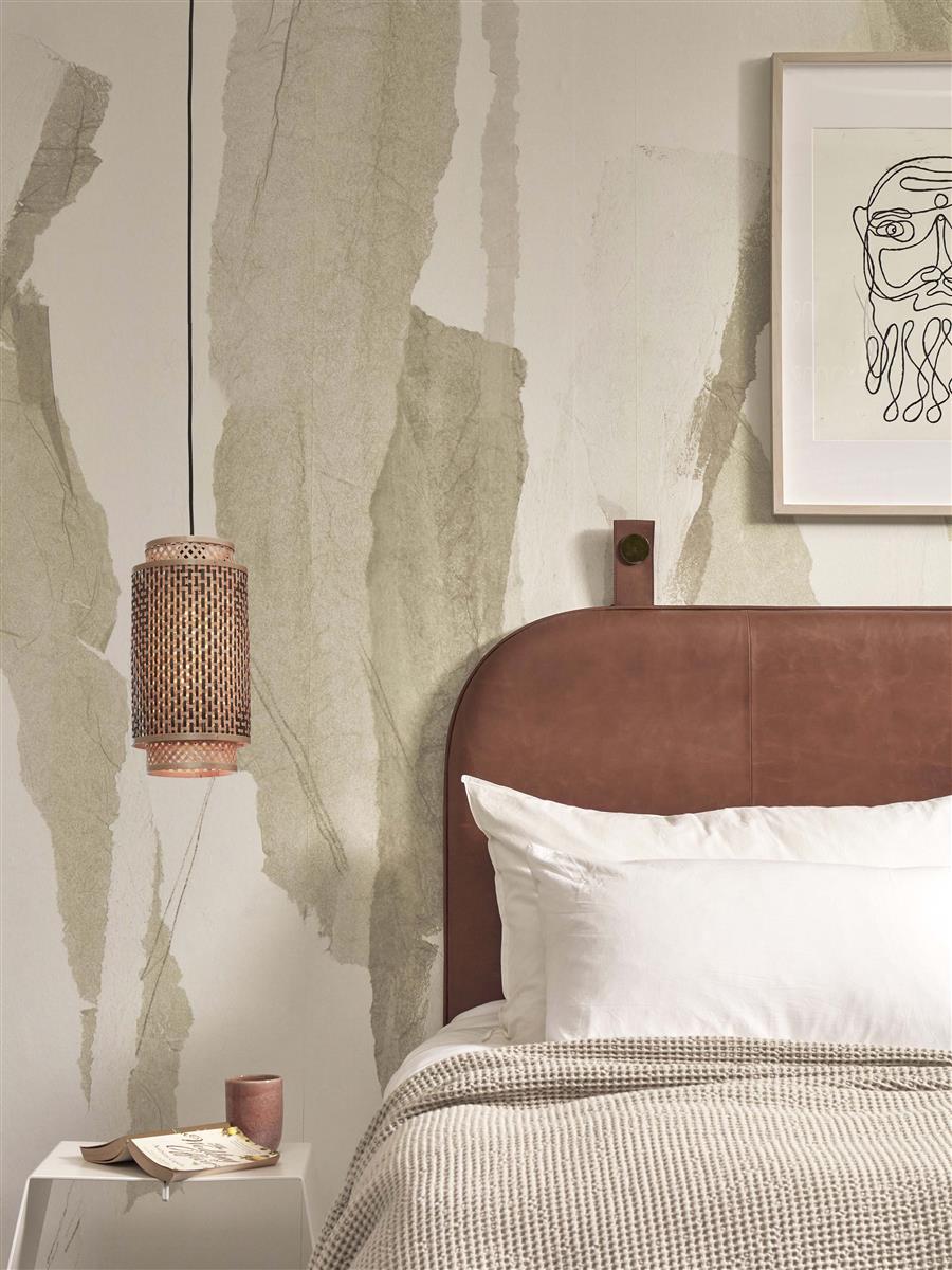 GOOD&MOJO I Hängeleuchte I BHUTAN I Farbe: Natur/Schwarz I Schirm: Ø18 x 35