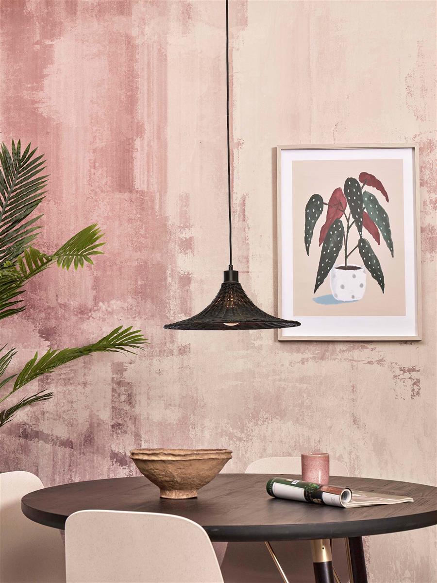 GOOD&MOJO I Hängeleuchte I BORABORA I Farbe: Schwarz I Schirm: Ø40 x 12