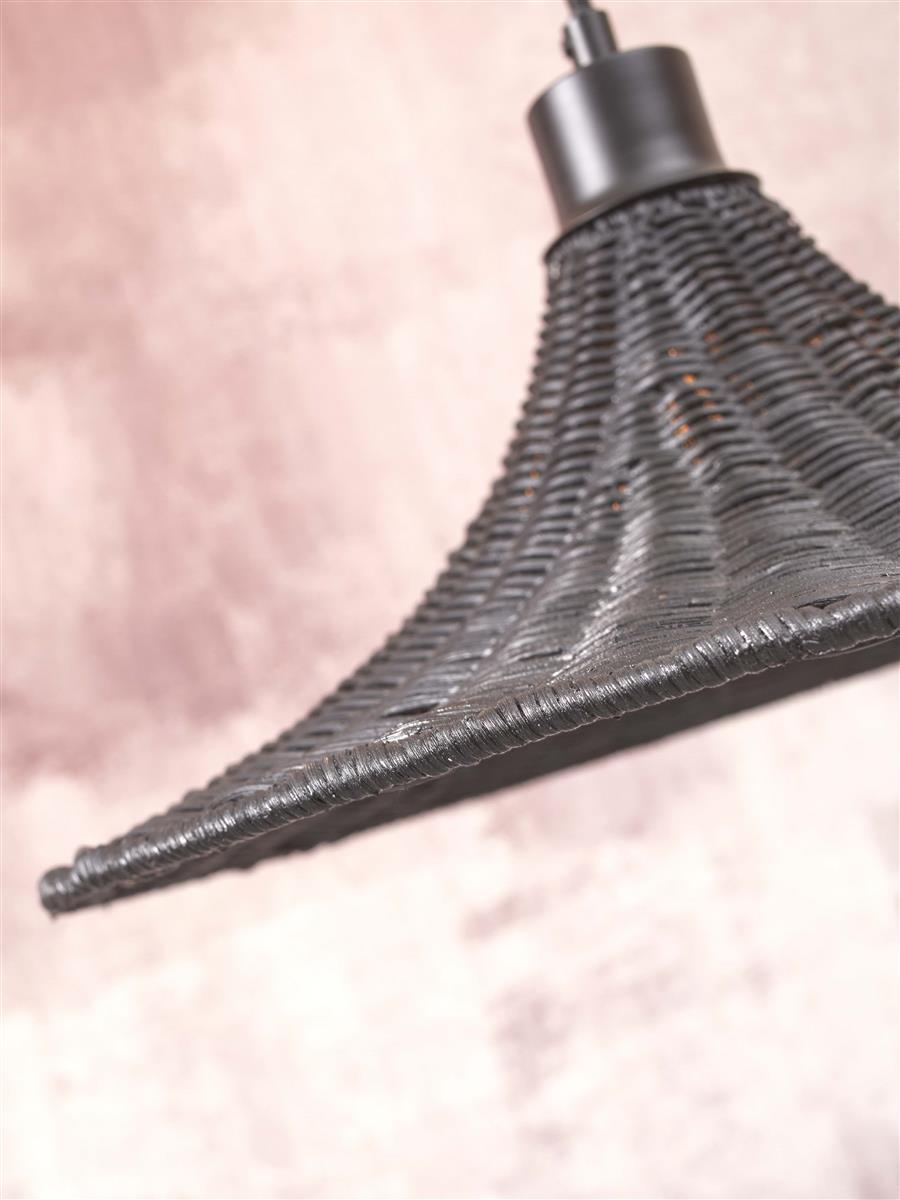 GOOD&MOJO I Hängeleuchte I BORABORA I Farbe: Schwarz I Schirm: Ø40 x 12