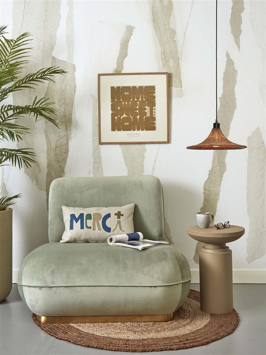 GOOD&MOJO I Hängeleuchte I BORABORA I Farbe: Natur I Schirm: Ø40 x 12