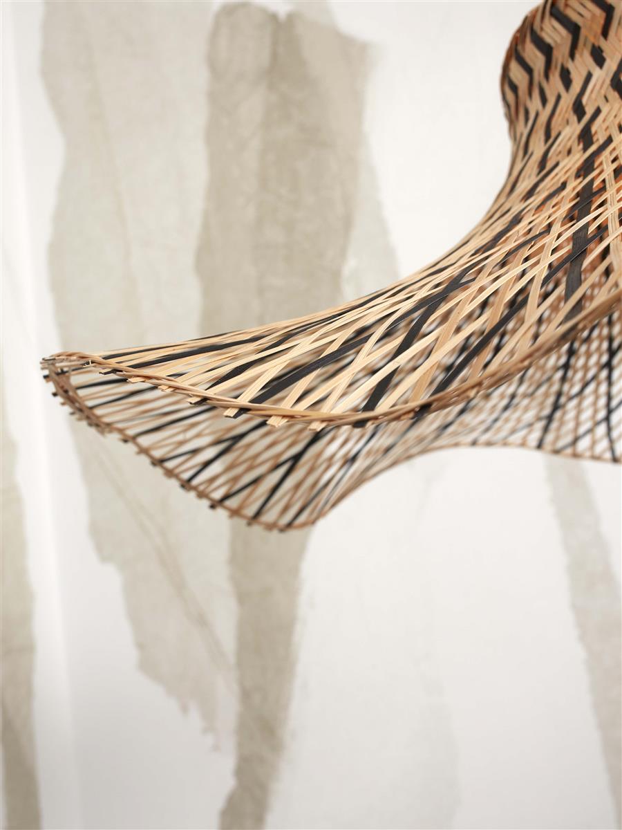 GOOD&MOJO I Deckenleuchte I IBIZA I Farbe: Natur/Schwarz I Schirm: Ø50 x15