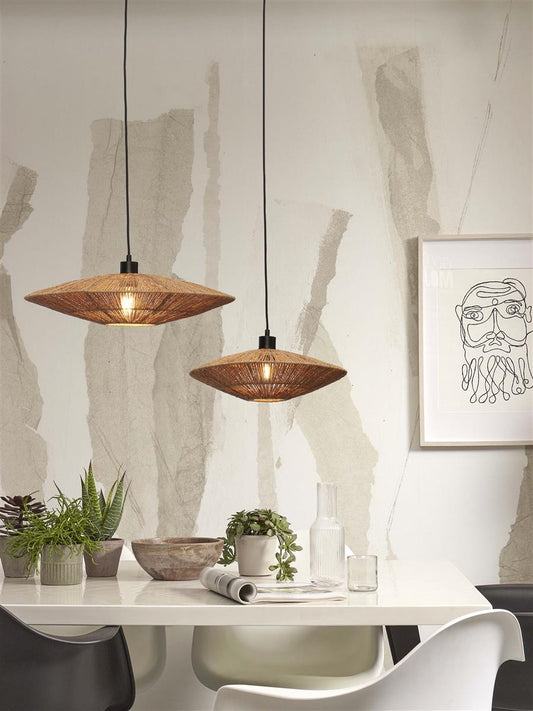 GOOD&MOJO I Hängeleuchte I IGUAZU I Farbe: Natur I Schirm: Ø55 x 14