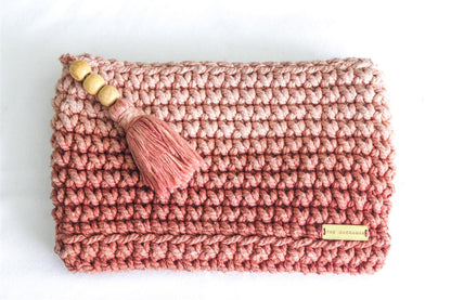 Handtasche FLORI I Errötendes-Pink I exzellentes & nachhaltiges Makramee