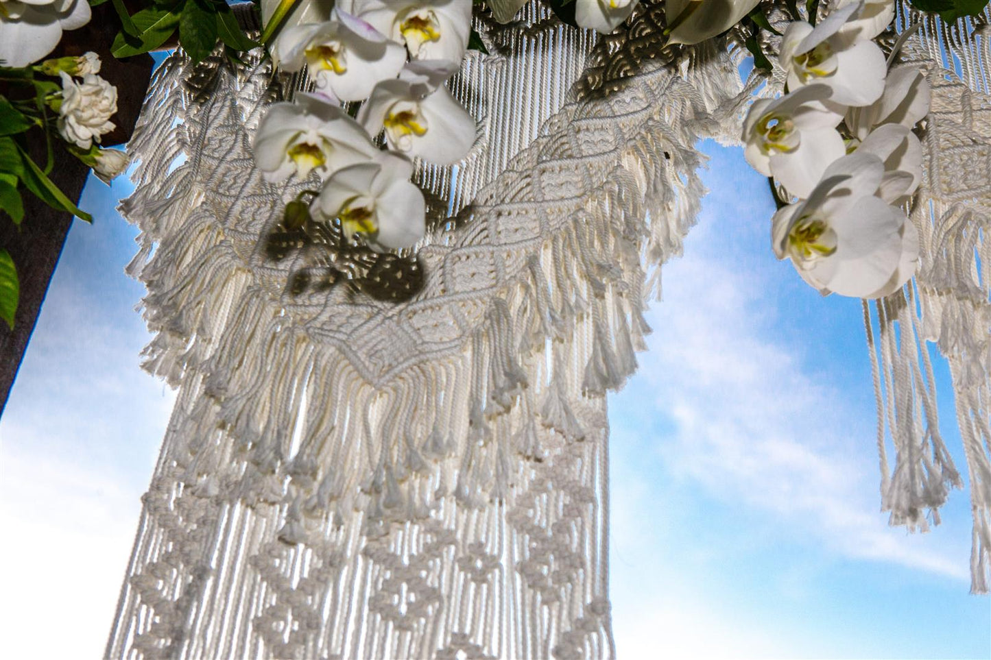 Pergola-Hochzeitsbogen JASMIN I Weiß I exzellentes &amp; nachhaltiges Makramee