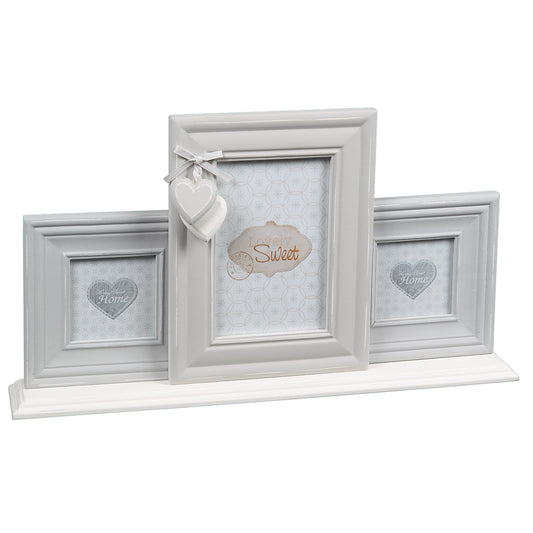 Herz 3er Bilderrahmen Stand 22x40cm