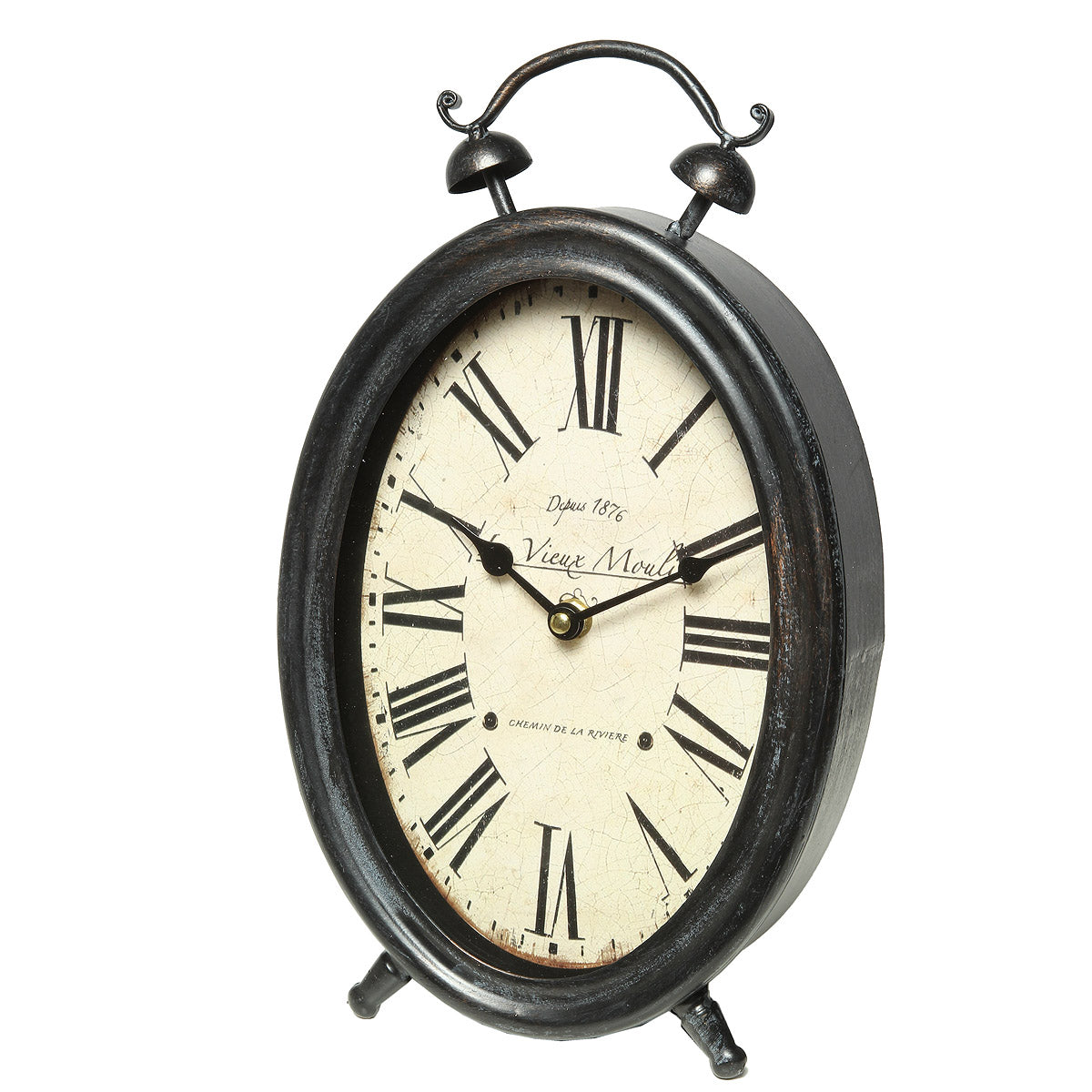 Französische Uhr I grau 34cm