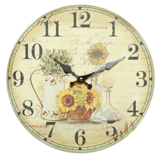 Sonnenblume Wanduhr 28cm