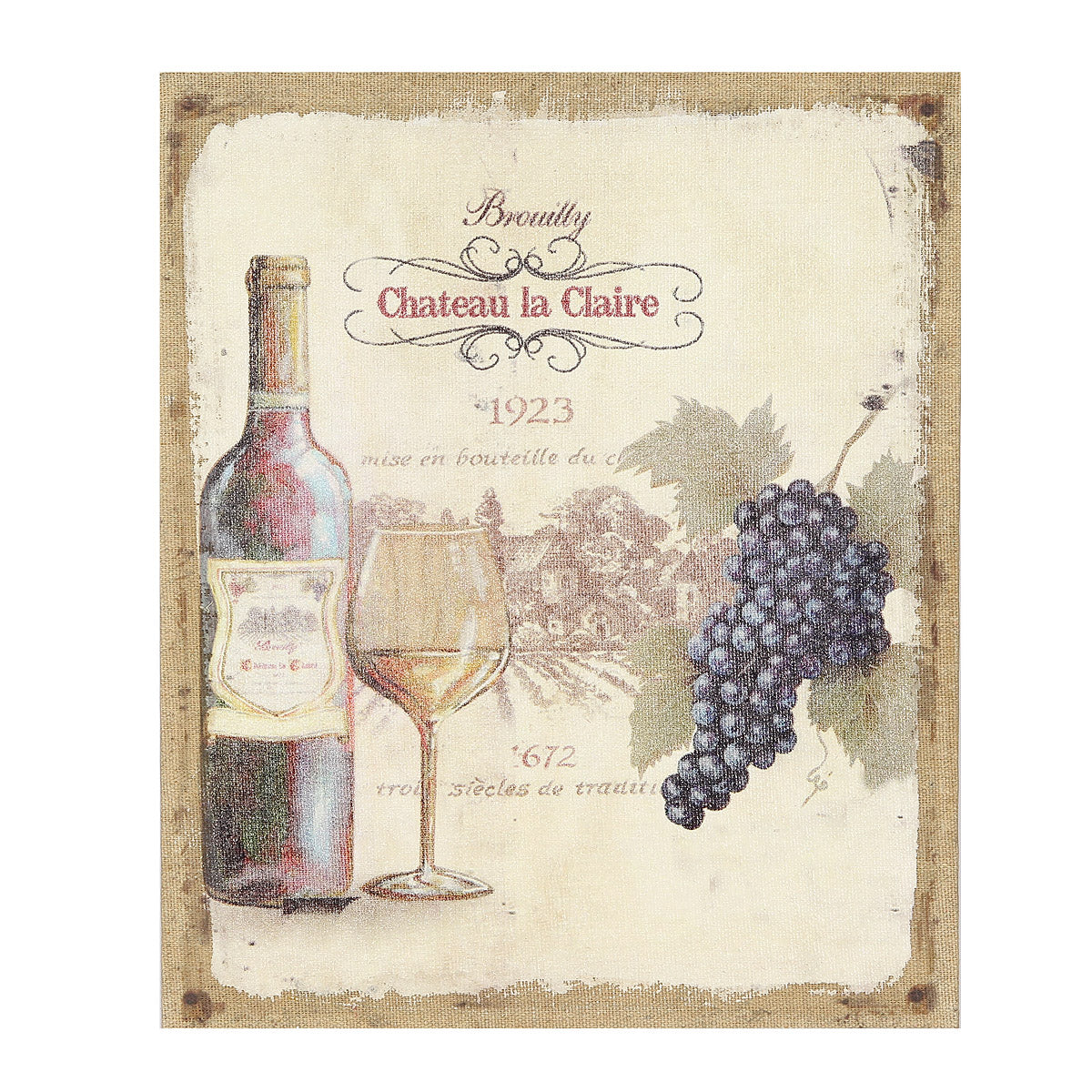 Leinwand Bild Chateau I Wein 30x25cm