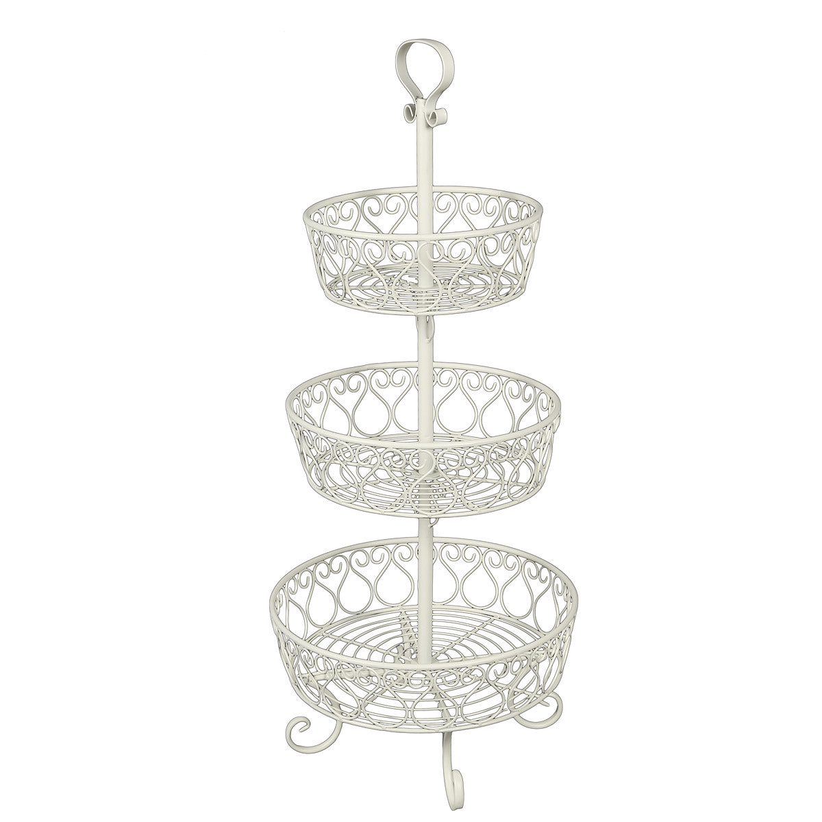 Obst/Blumen Etagere antikweiß 80cm